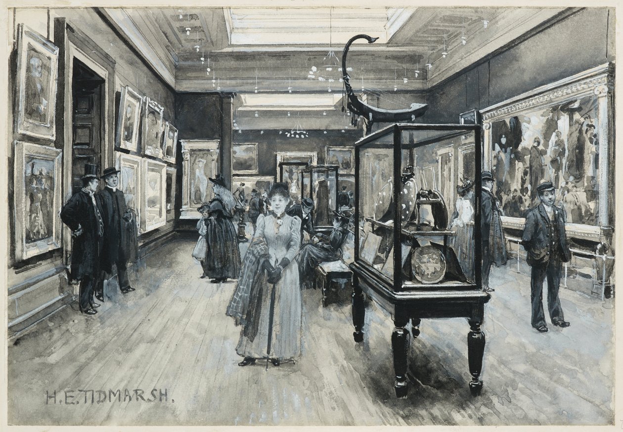 Interiörvy av konstgalleriet av Henry Edward Tidmarsh