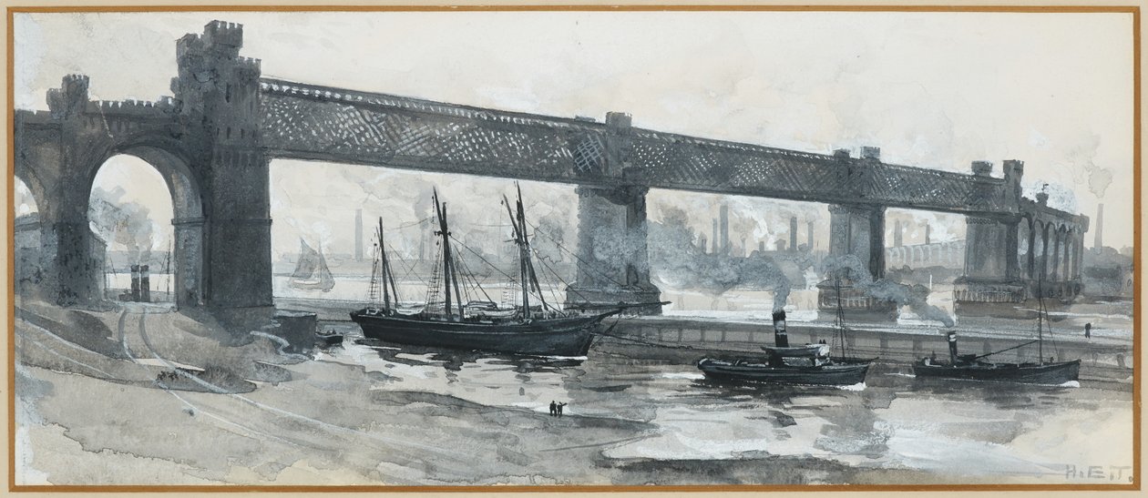 Fartygskanalen, Runcorn Bridge av Henry Edward Tidmarsh