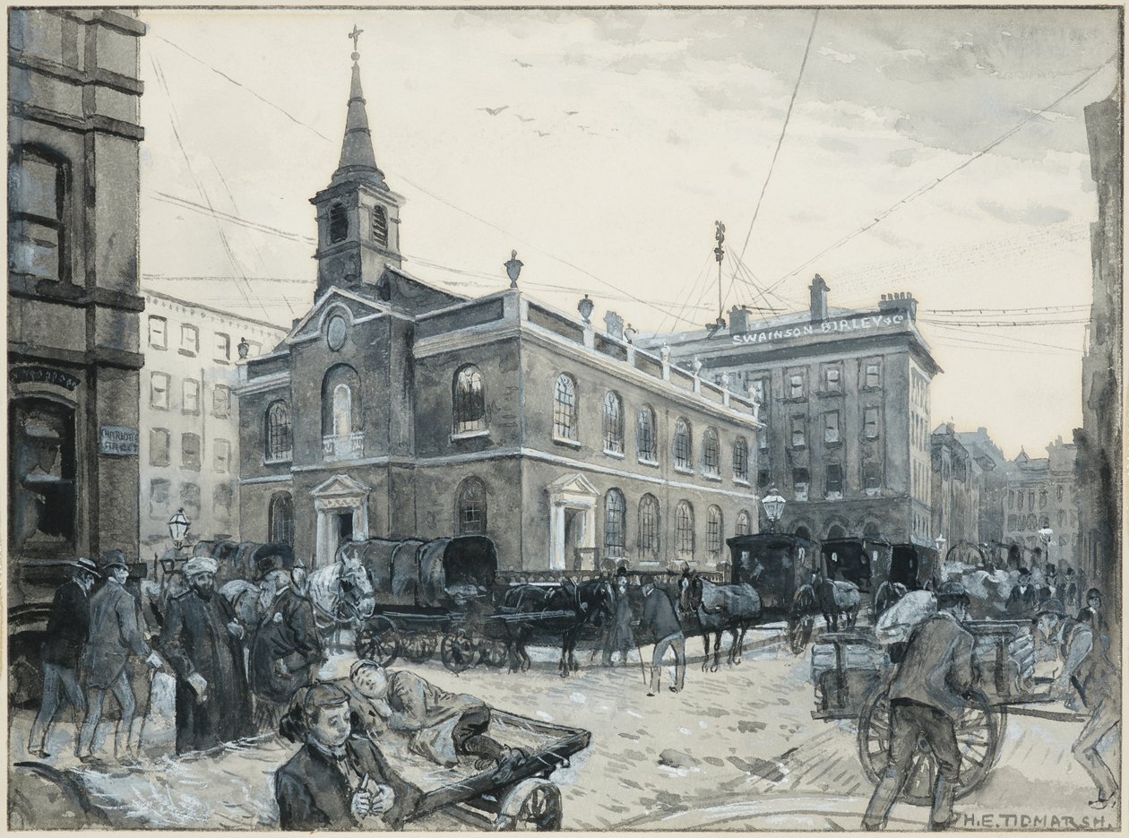 St. James, Manchester (akvarell på papper) av Henry Edward Tidmarsh