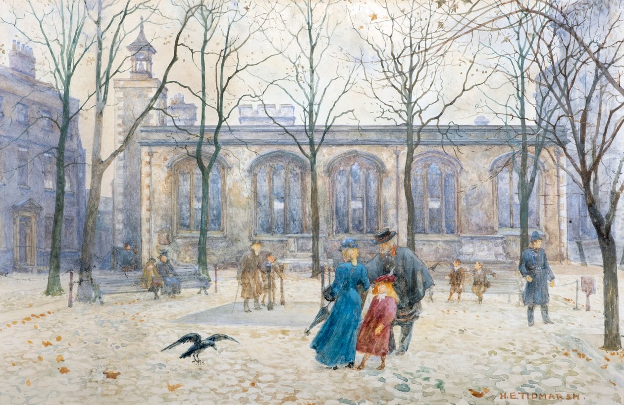 Korpen i kyrkan, Tower of London (akvarell) av Henry Edward Tidmarsh