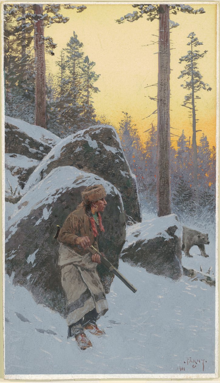 Den indiska björnjägaren av Henry Farny