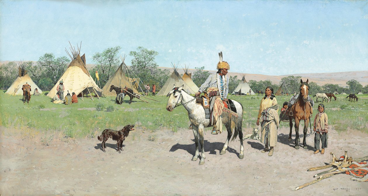 I betesmarker nya, 1895 av Henry Francois Farny