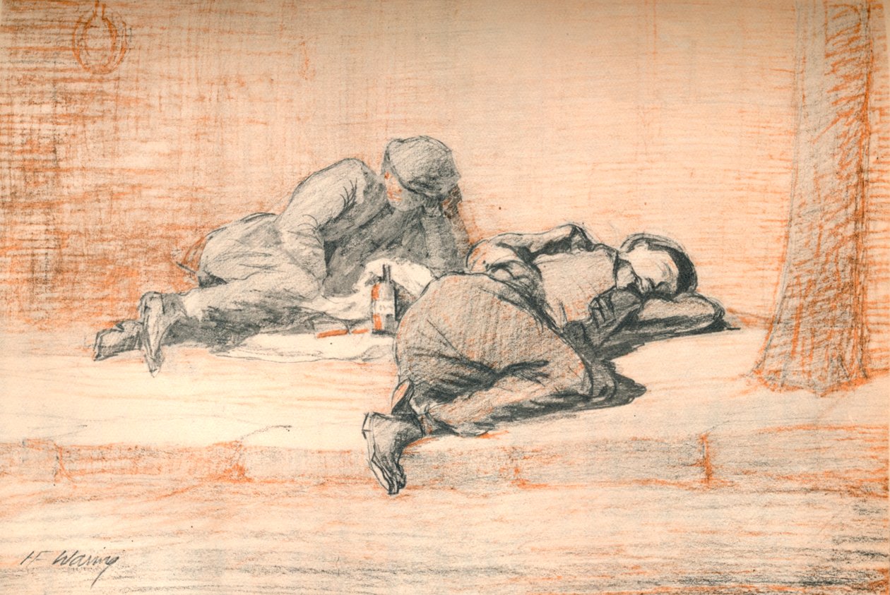 En lång väg från Mr. Berry Walls flödande cravats, c1927, 1927 av Henry Franks Waring
