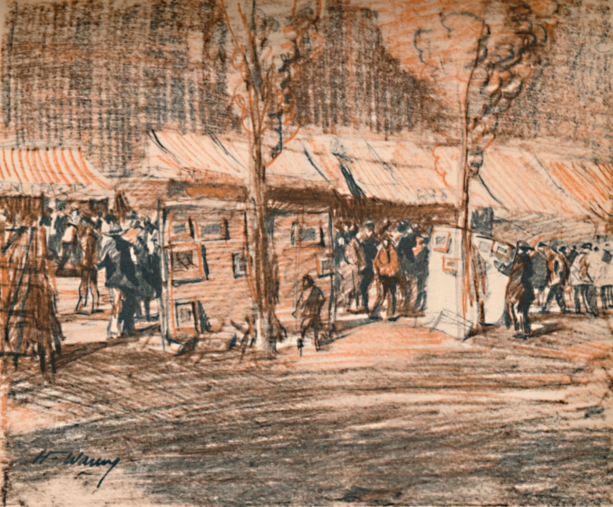 The Daub Fair En monstruös virrvarrrea, c1927, 1927 av Henry Franks Waring