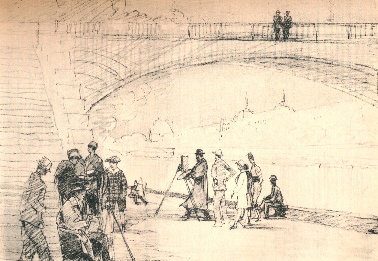Den första Parisvägen var hennes flod, c1927, 1927 av Henry Franks Waring