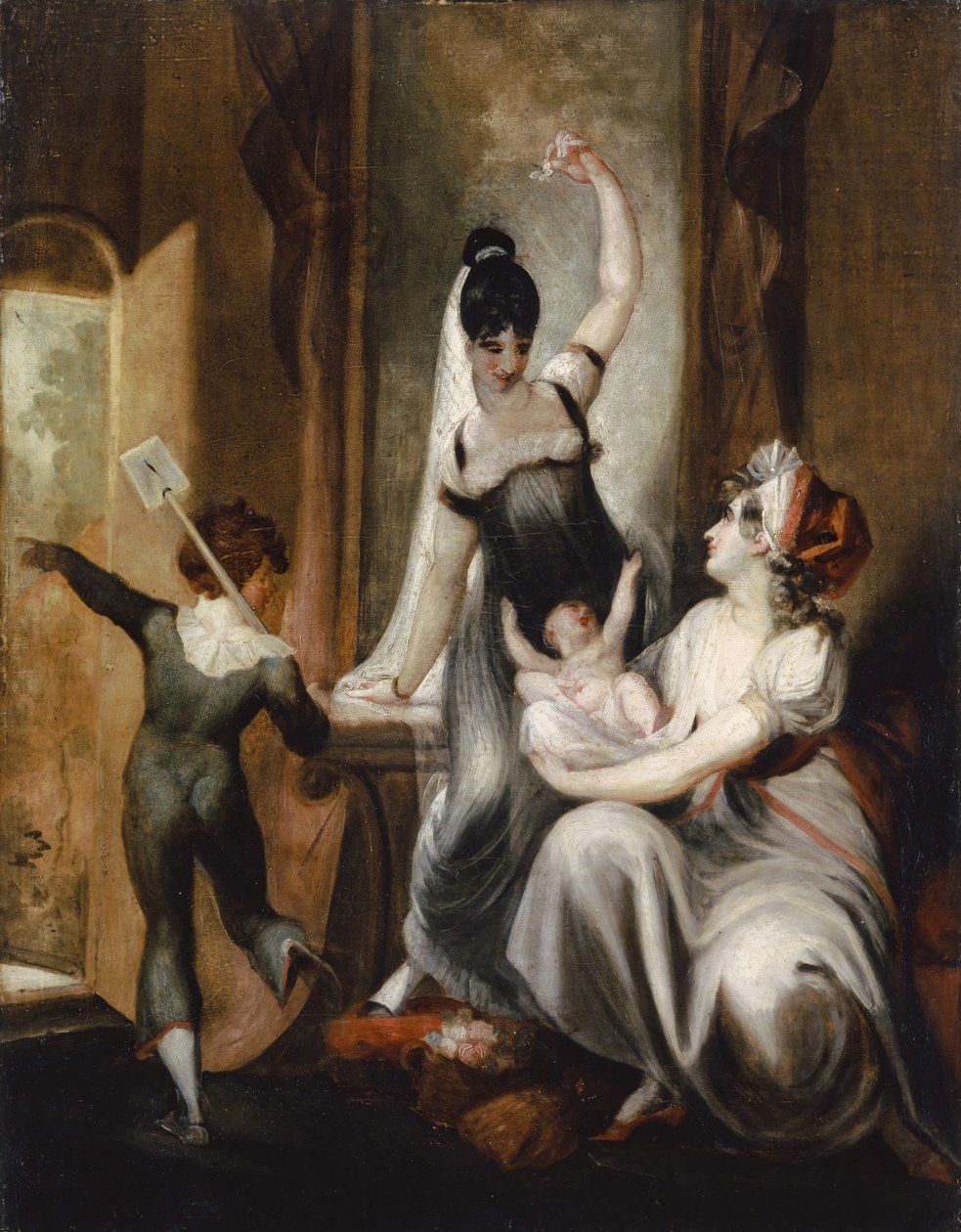 En moder med sin familj på landet, 1806-7 av Johann Heinrich Füssli