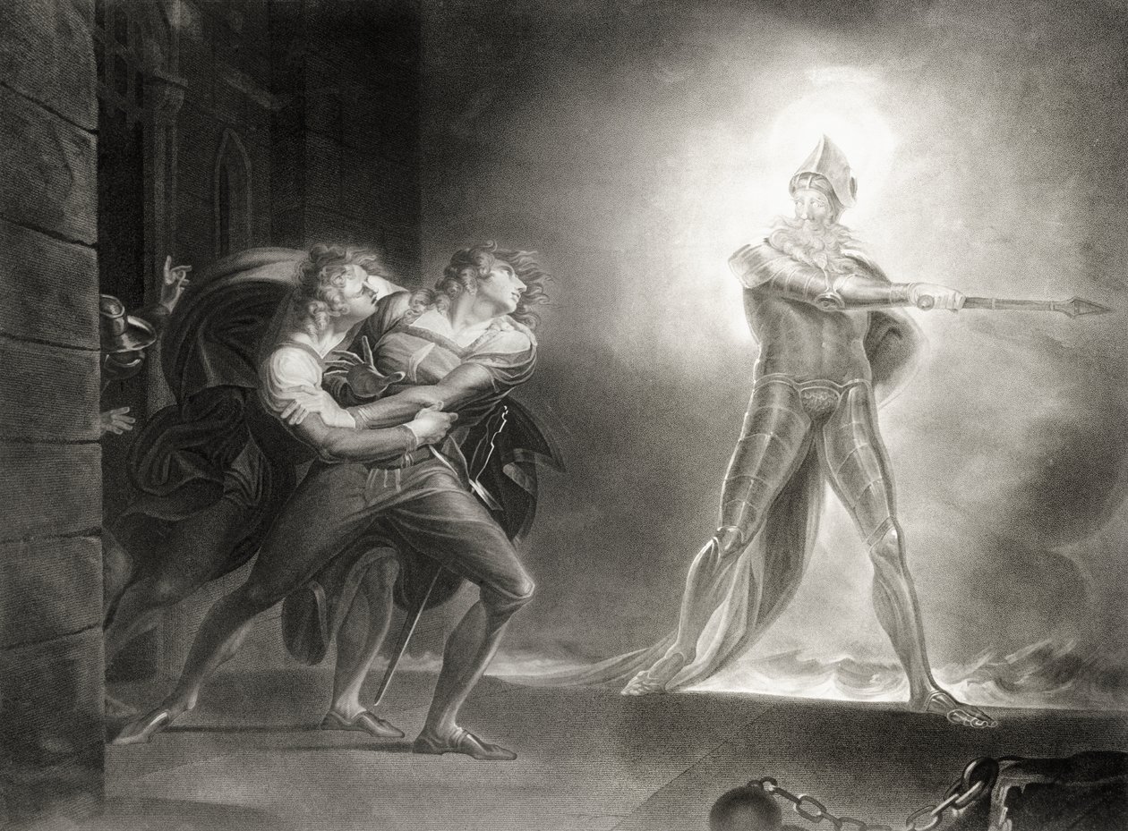 Hamlet, Akt I, Scen IV, av William Shakespeare (1564-1616) graverad av Robert Thew (1758-1802) av Johann Heinrich Füssli