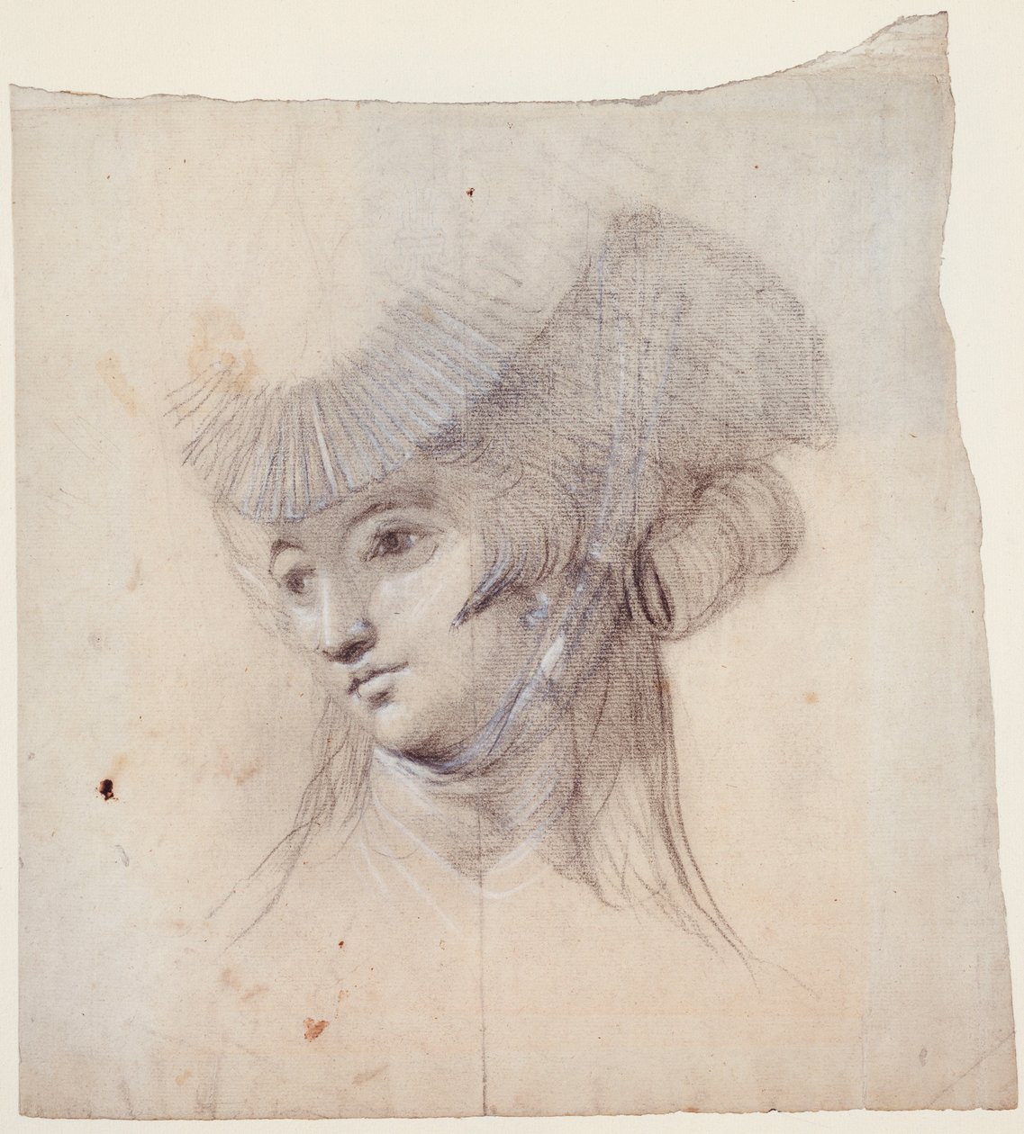 Porträttstudie av en kvinna, förmodligen fru Fuseli av Johann Heinrich Füssli