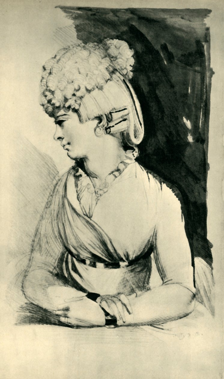 Porträtt av en kvinna, sent 1700-tidigt 1800-tal, 1943. av Johann Heinrich Füssli