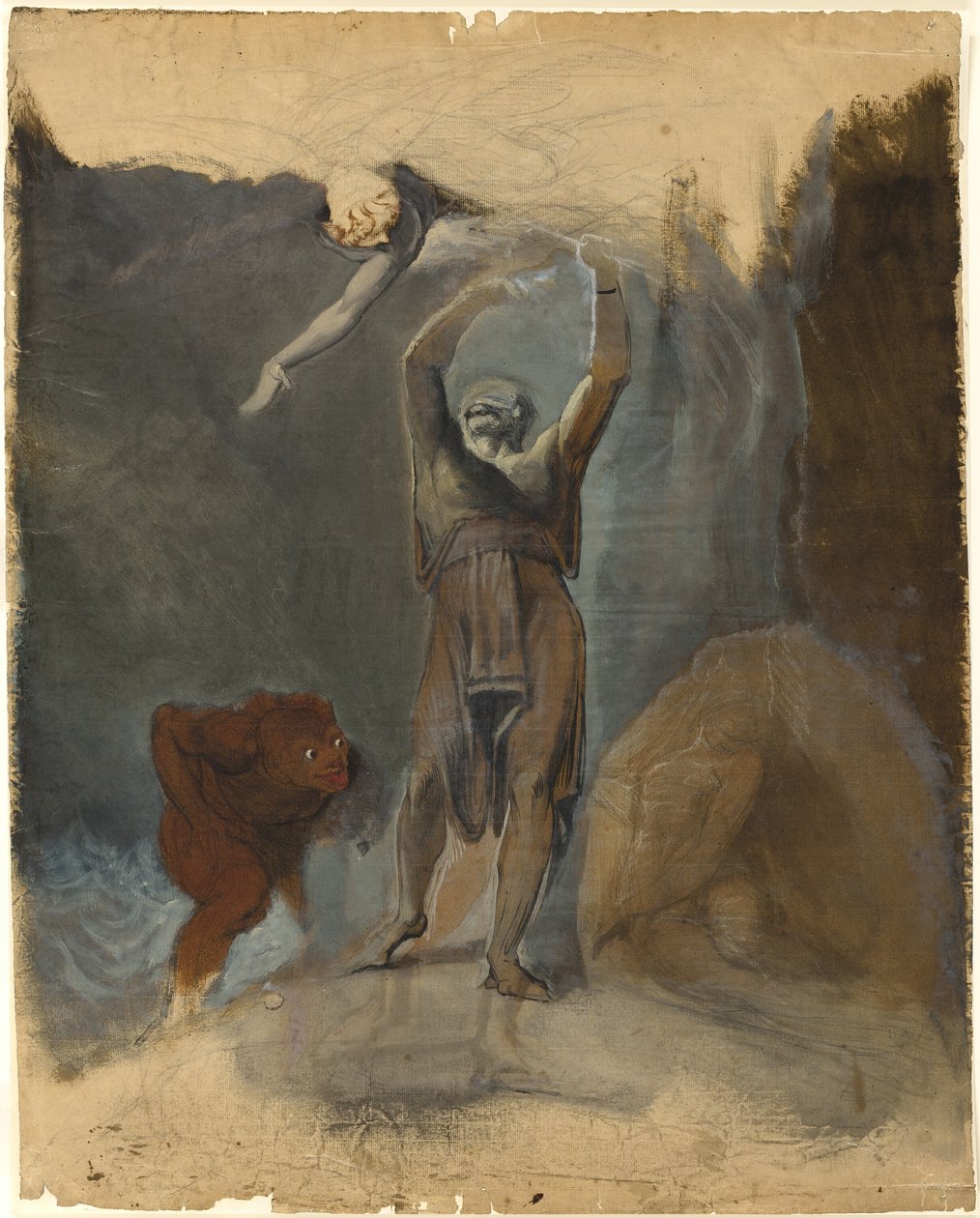 Prospero, Miranda, Caliban och Ariel av Johann Heinrich Füssli