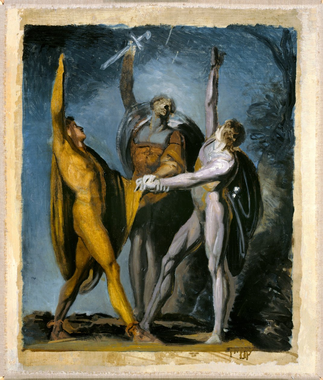Skiss för ed på Rütli, kvinnlig figur av Johann Heinrich Füssli