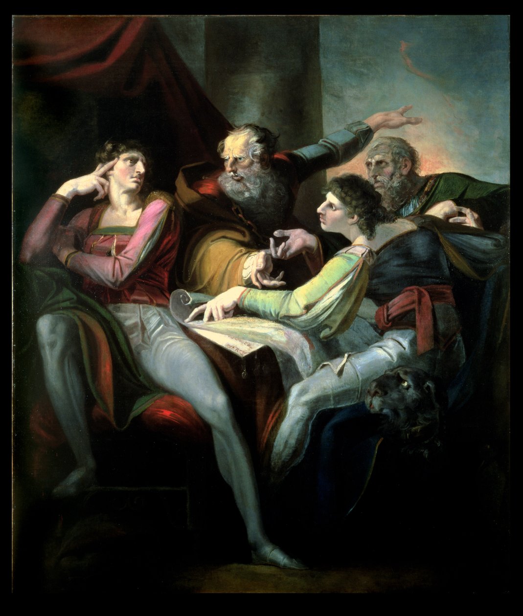 Tvisten mellan Hotspur, Worcester, Mortimer och Glendower, 1784 av Johann Heinrich Füssli