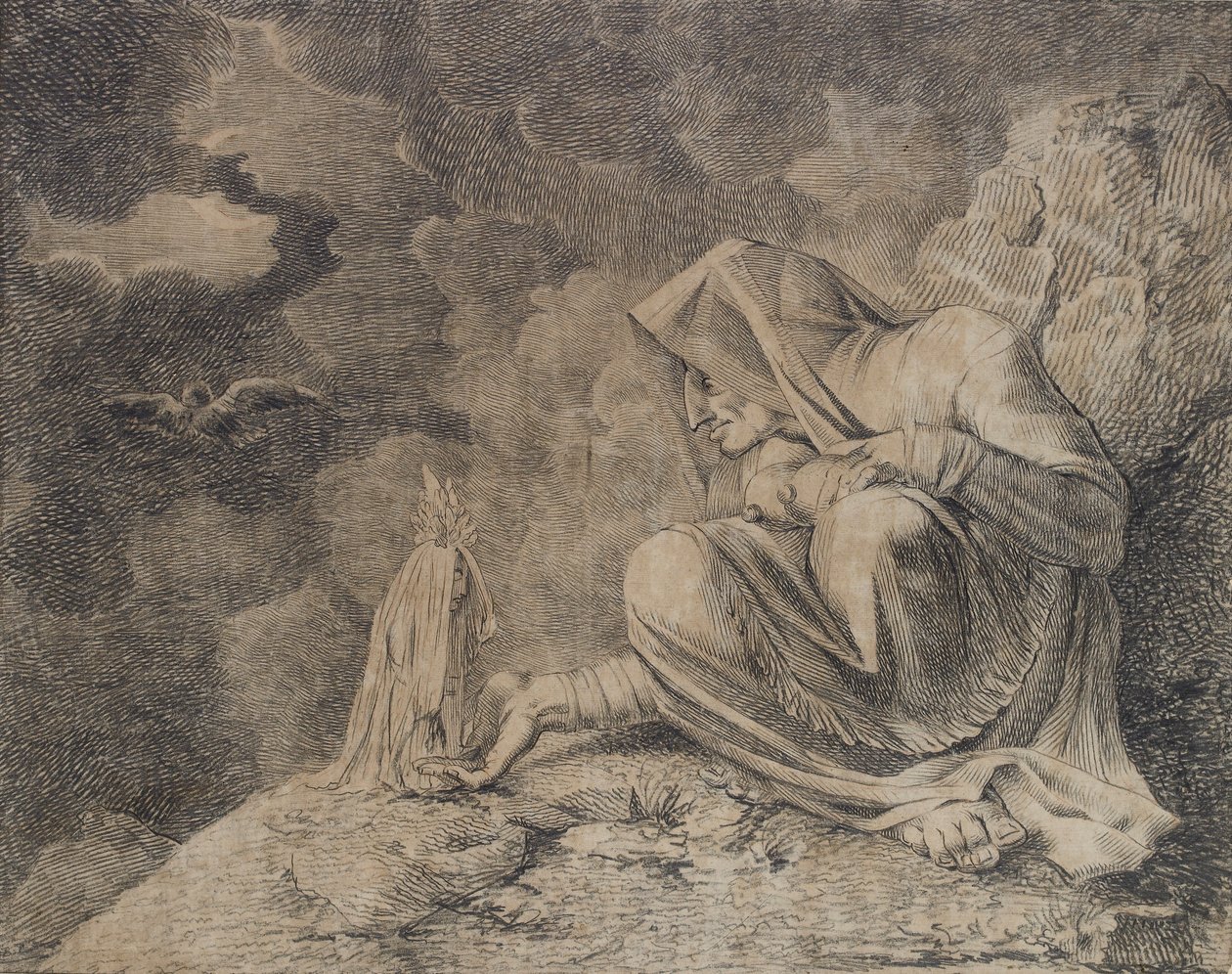 Häxan och mandraken, omkring 1812 av Johann Heinrich Füssli