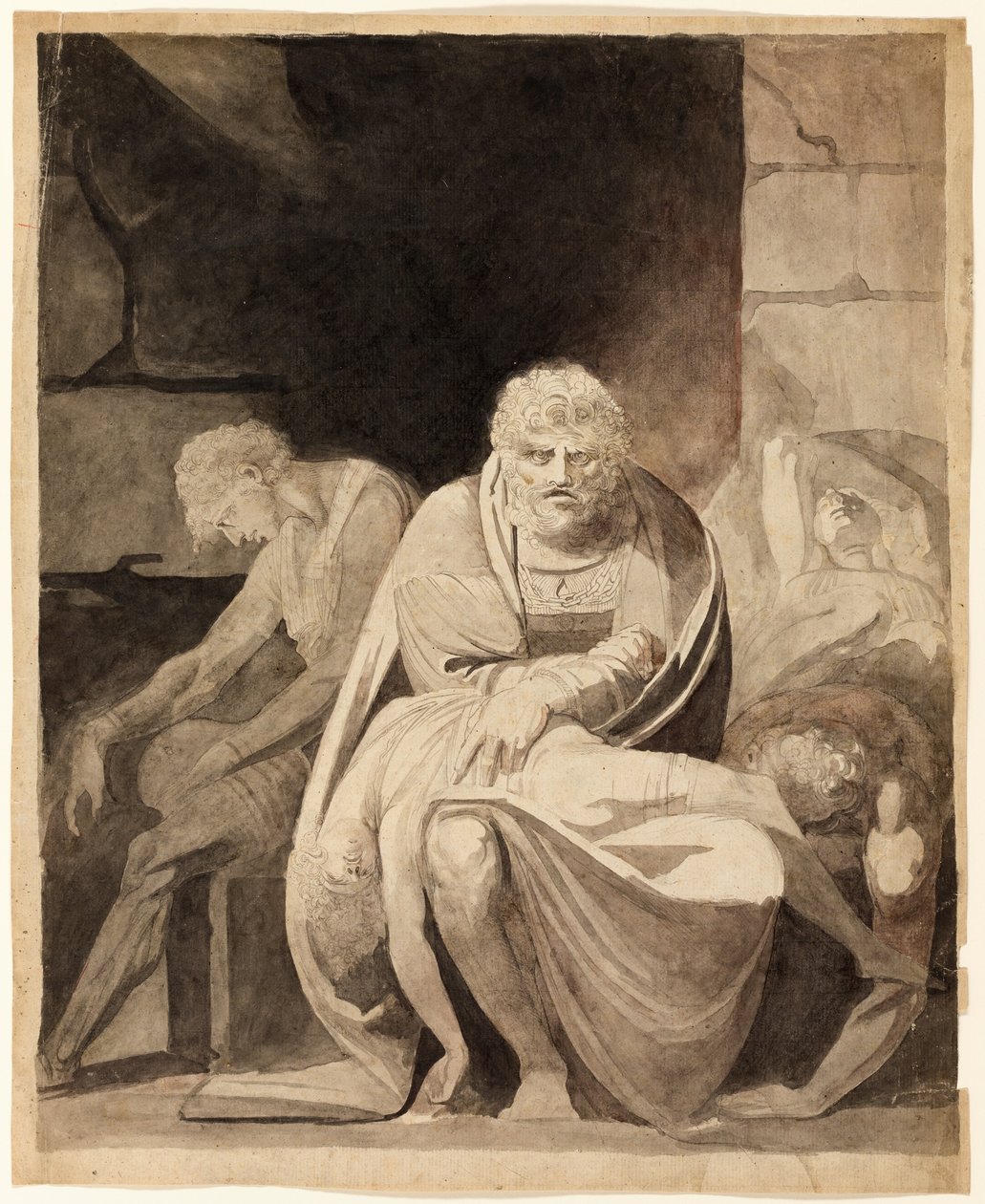 Ugolino och hans söner svälter ihjäl i tornet av Henry Fuseli
