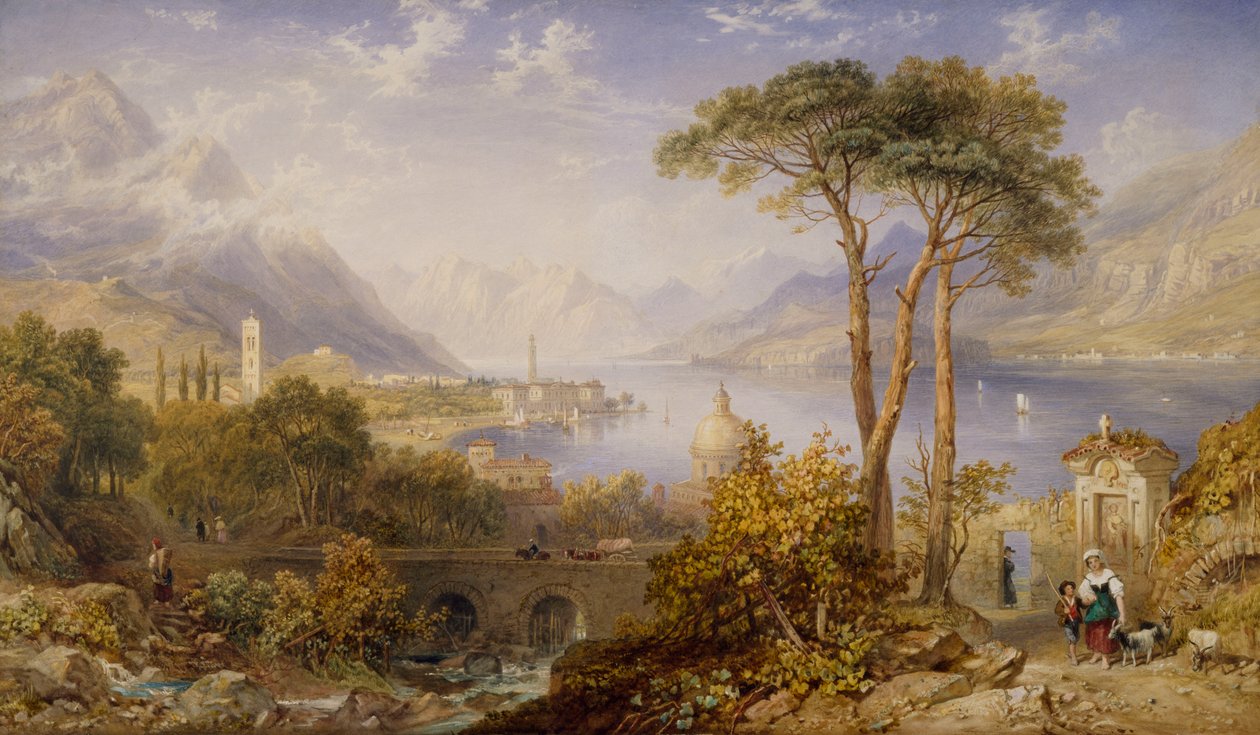 Comosjön (akvarell på papper) av Henry Gastineau