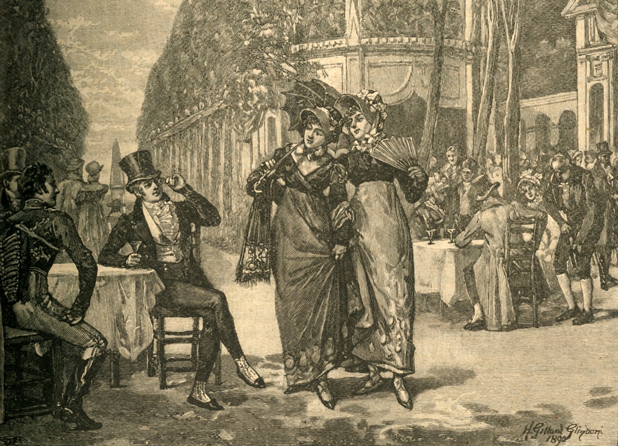 Beaus and Belles of the Regency period, tidigt 1800-tal c1890. av Henry Gillard Glindoni