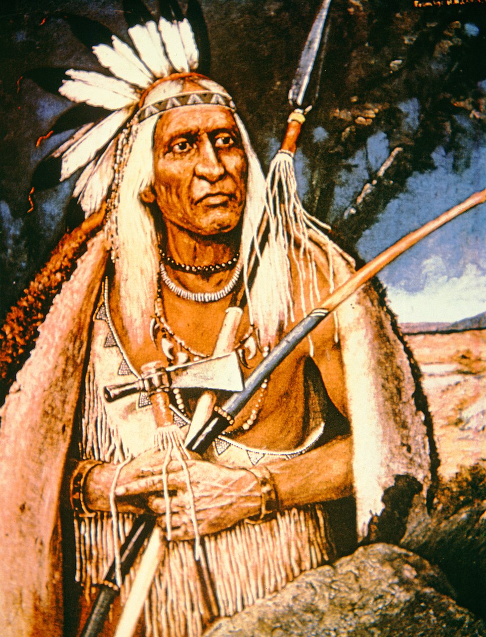 Iroquois Chief (olja på duk) av Henry H. Cross
