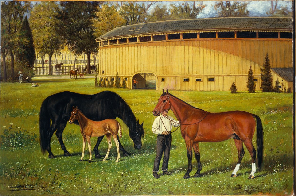 Träningsbanan på mässområdet, 1887 av Henry H. Cross