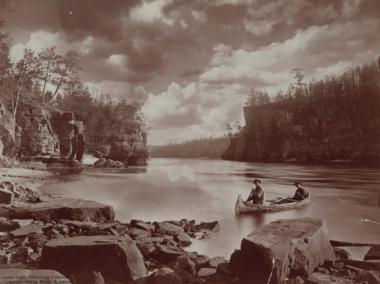 Lower Jaws, Dells of the Wisconsin,1903 (foto) av Henry Hamilton Bennett