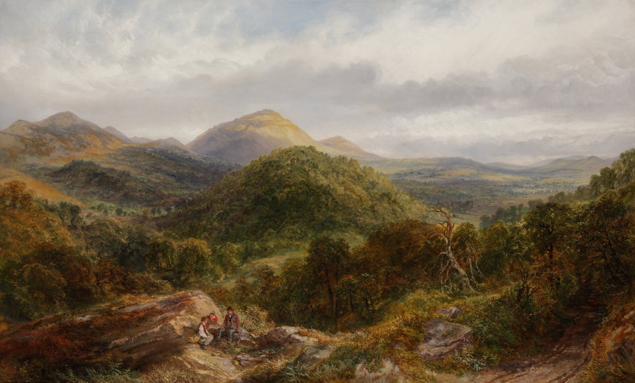 The British Camp and Herefordshire Beacon, 1872 av Henry Harris Lines