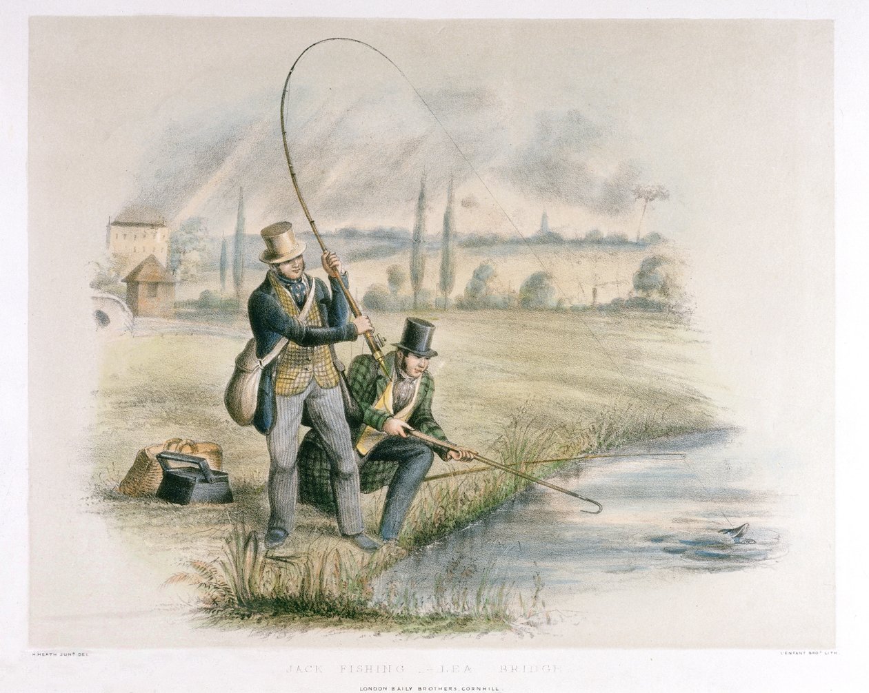 Jack Fishing, Lea Bridge, från en uppsättning av sex bilder av 