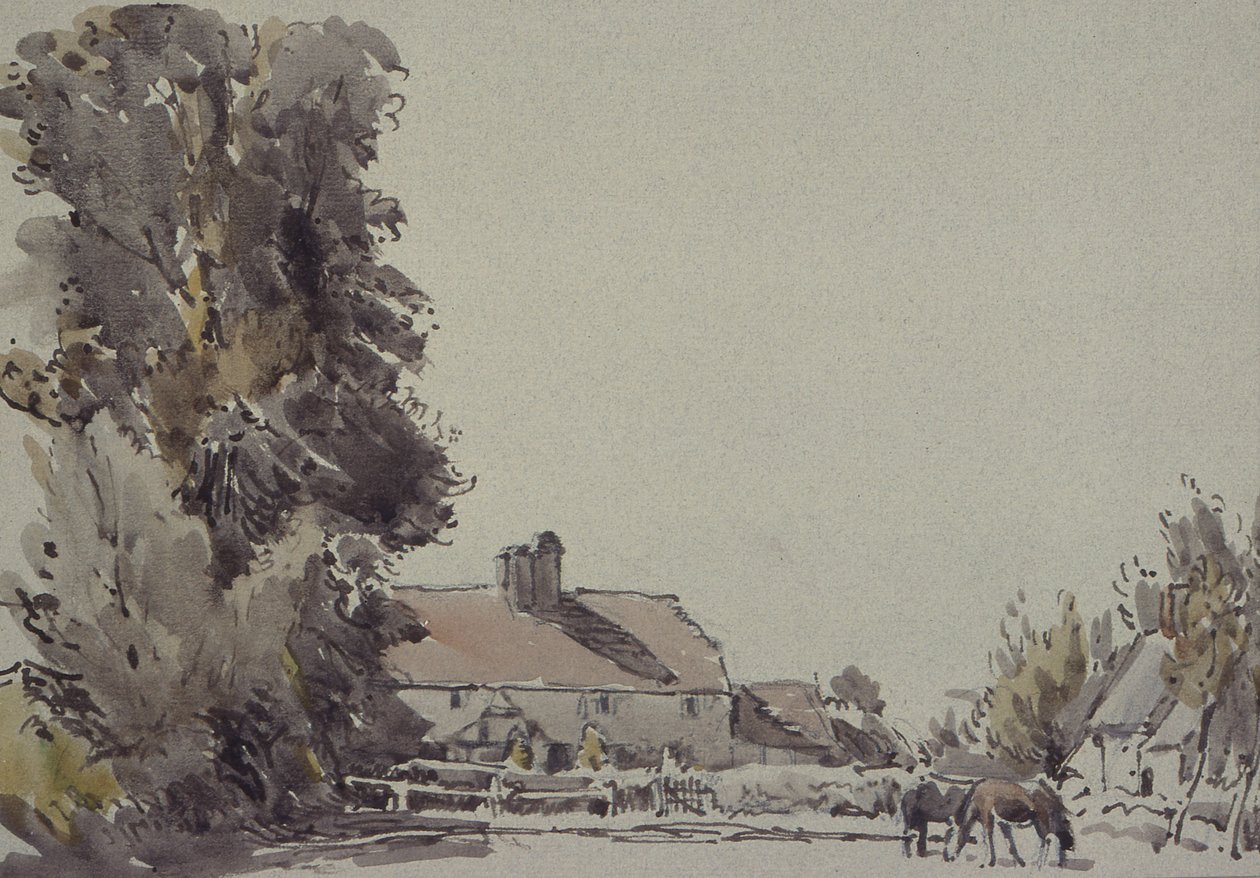 Gård och träd av Henry Herbert Bulman