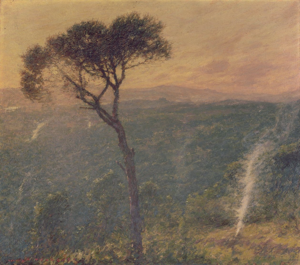 En ligurisk dal, ca 1910 (olja på duk) av Henry Herbert La Thangue