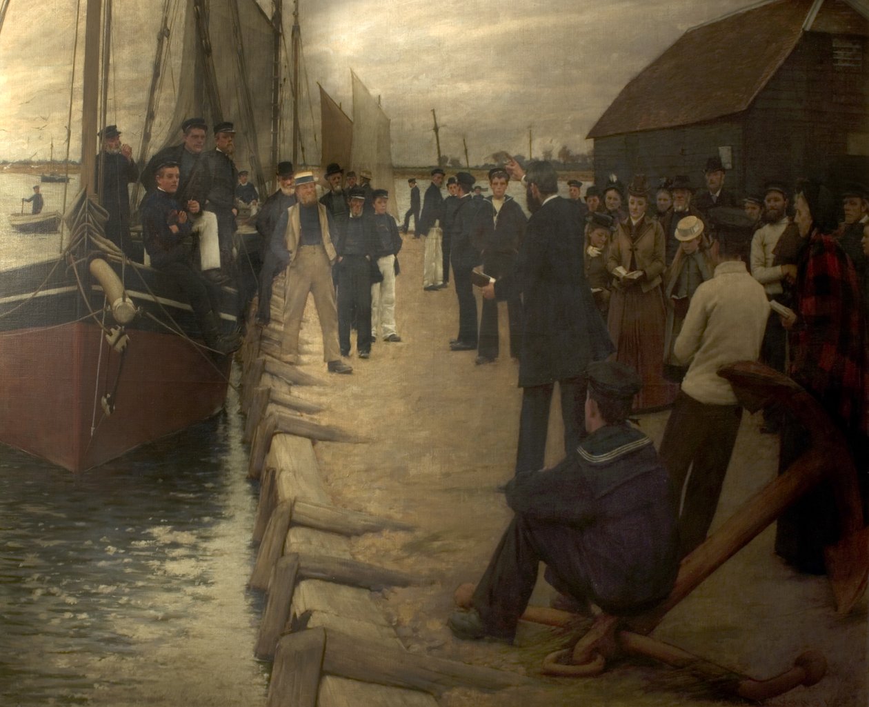 Ett uppdrag till sjömän, 1891 av Henry Herbert La Thangue