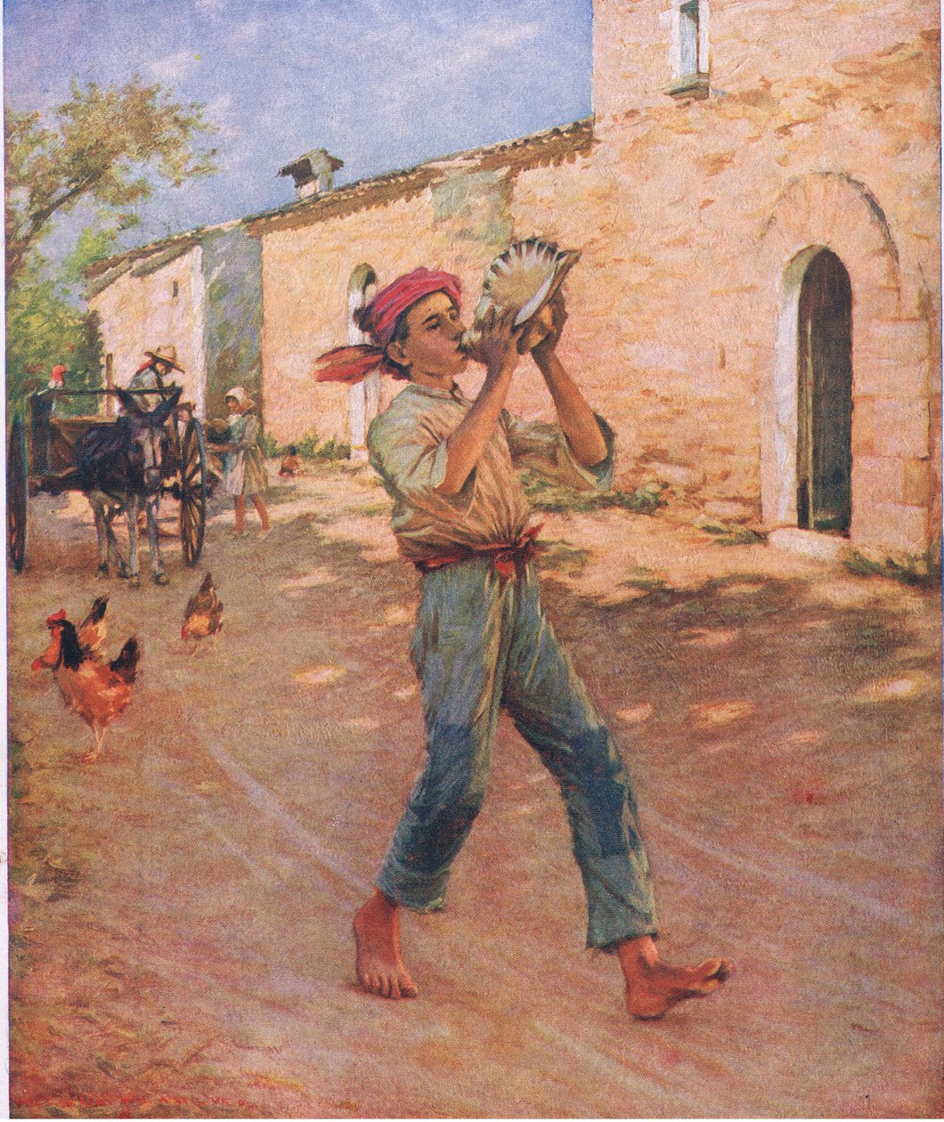 Gråtande fisk i Spanien, illustration från My Magazine, 1925 av Henry Herbert La Thangue