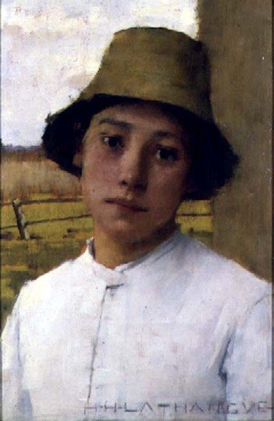 The Young Farmhand, ca 1885 (olja på panel) av Henry Herbert La Thangue