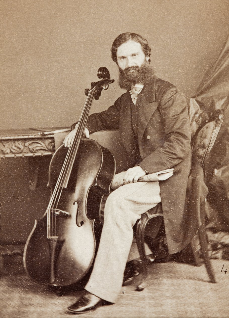 Porträtt av Alfredo Piatti av Henry Hering