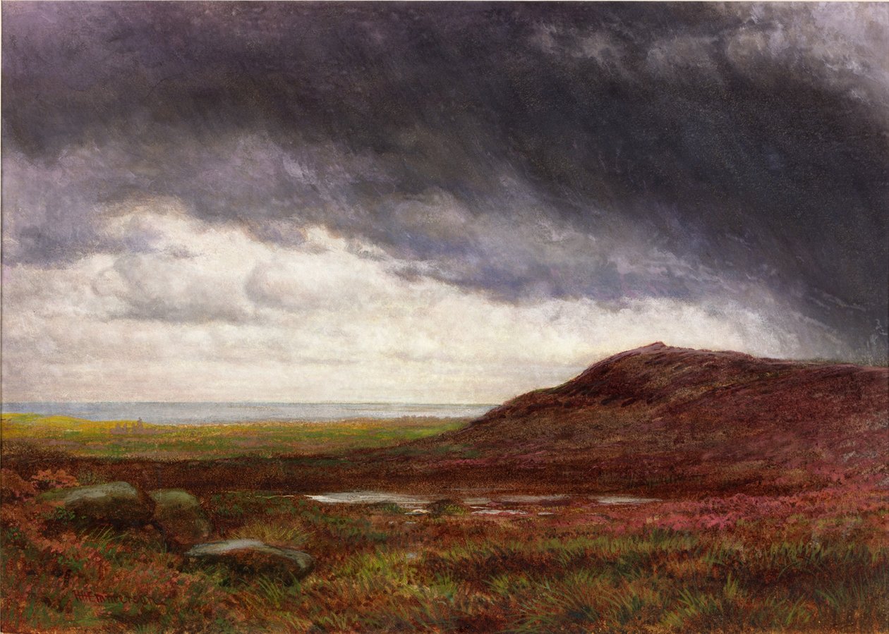 Moorland (kroppsfärg och akvarell på papper) av Henry Hetherington Emmerson