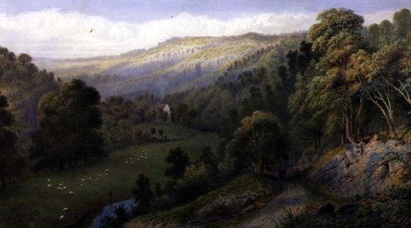 Stapleton Glen (akvarell och gouache på papper) av Henry Hewitt