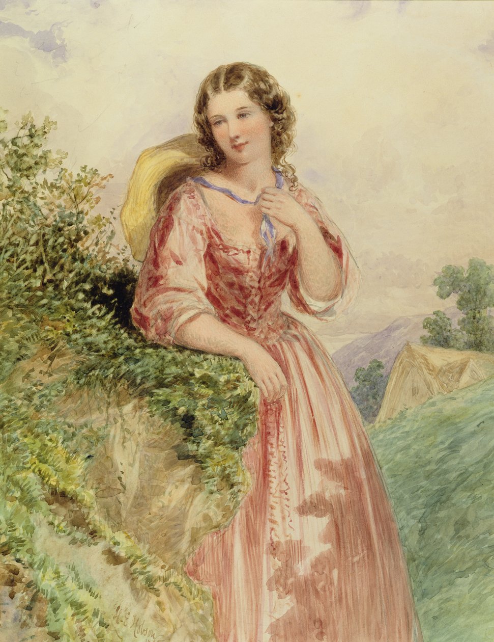A Country Girl, 1800-talet av Henry Hobson
