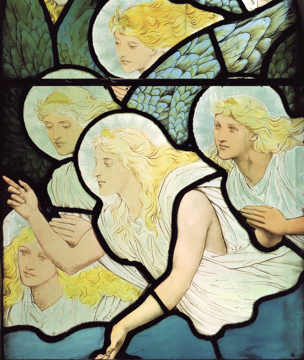 Änglar, 1882 (målat glas) av Henry Holiday
