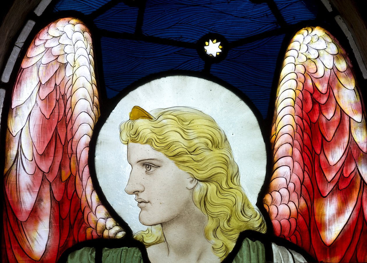 Ärkeängeln Uriel, detalj, 1882 av Henry Holiday