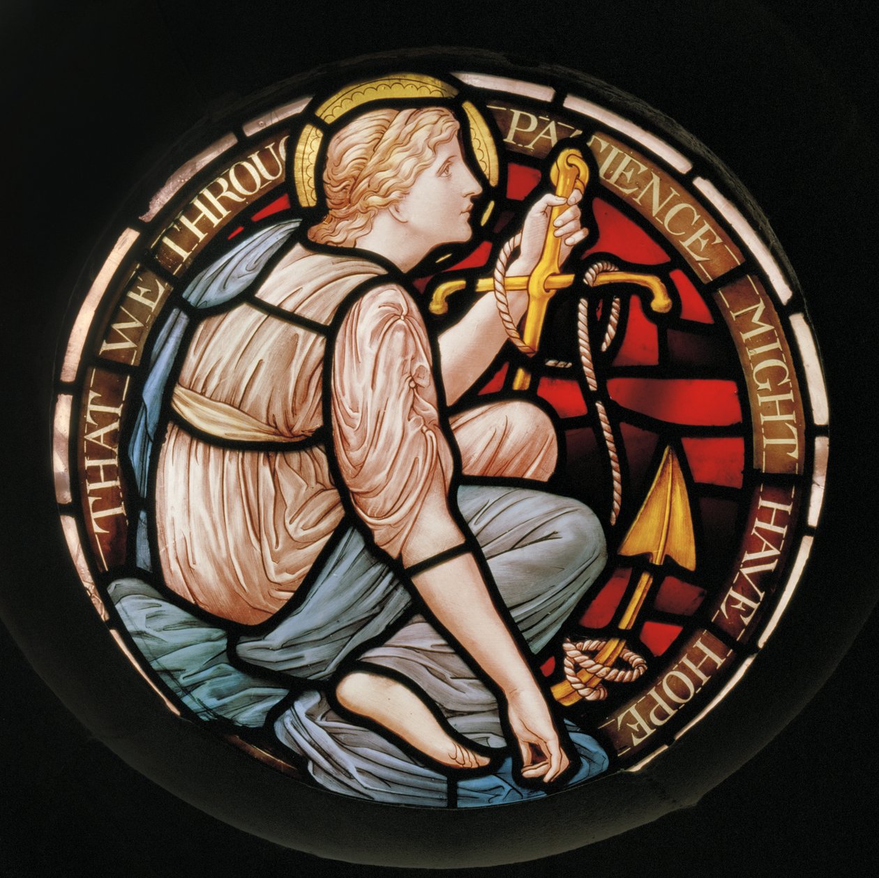 Hope, 1888 (målat glas) av Henry Holiday
