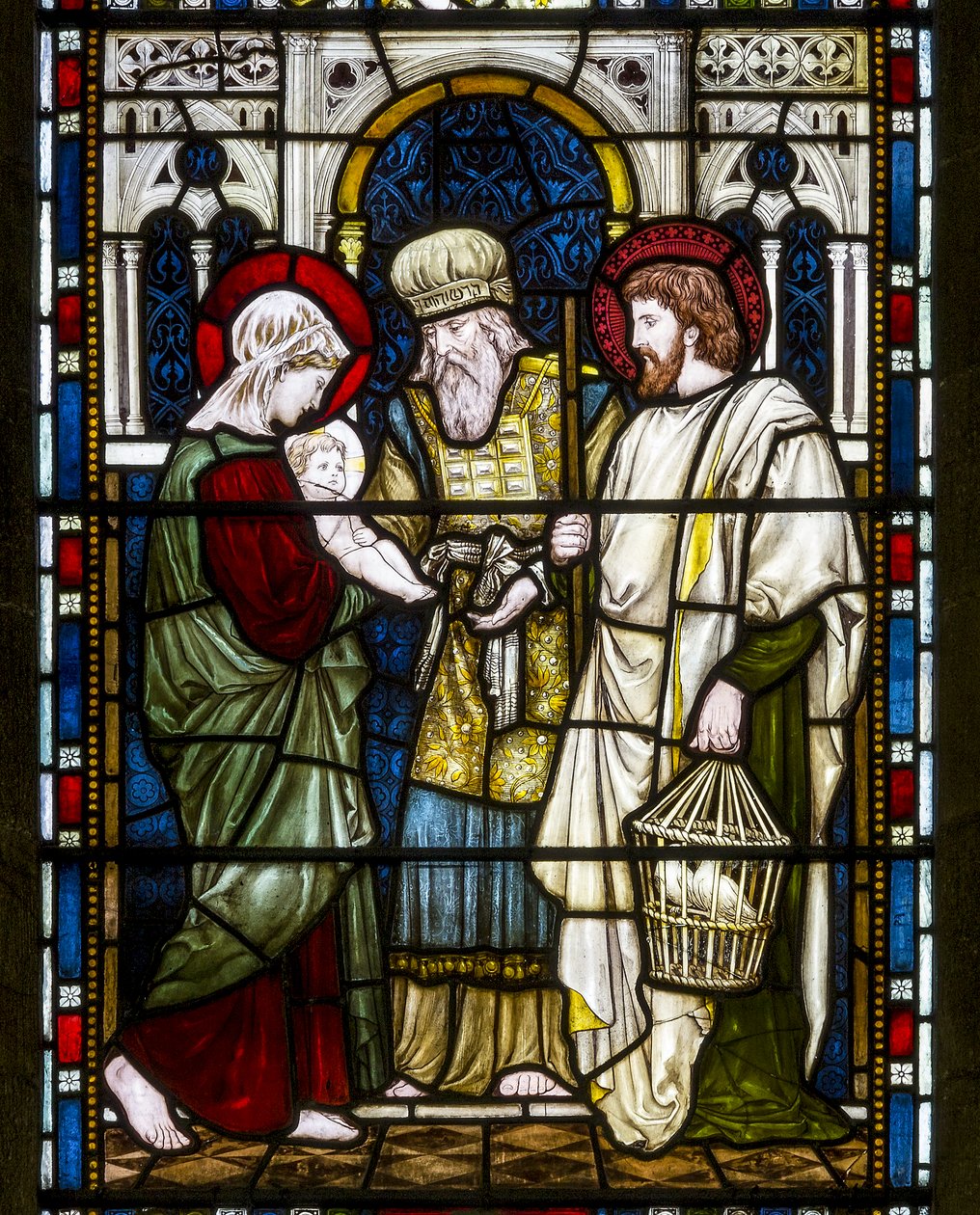Kirkstall, St Stephen, Heaton Butler & Bayne, Henry Holiday, The Presentation, ca 1870 av Henry Holiday