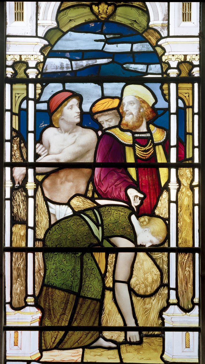 Ruth Gleaning, 1881-83 (målat glas) av Henry Holiday