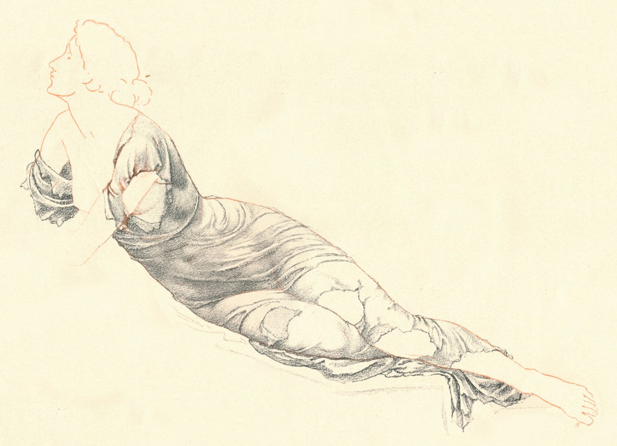 Studera i Draperi, c1900 av Henry Holiday