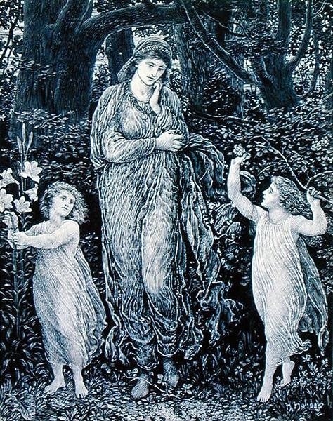 The Bonnie Bairns (penna och bläck på papper) av Henry Holiday