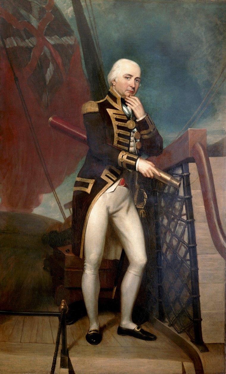 Porträtt av konteramiral Cuthbert Collingwood (1748-1810), underbefälhavare till Horatio Nelson (1758-1805) i slaget vid Trafalgar (1805). Olja på duk, av Henry Howard (1769-1847). av Henry Howard