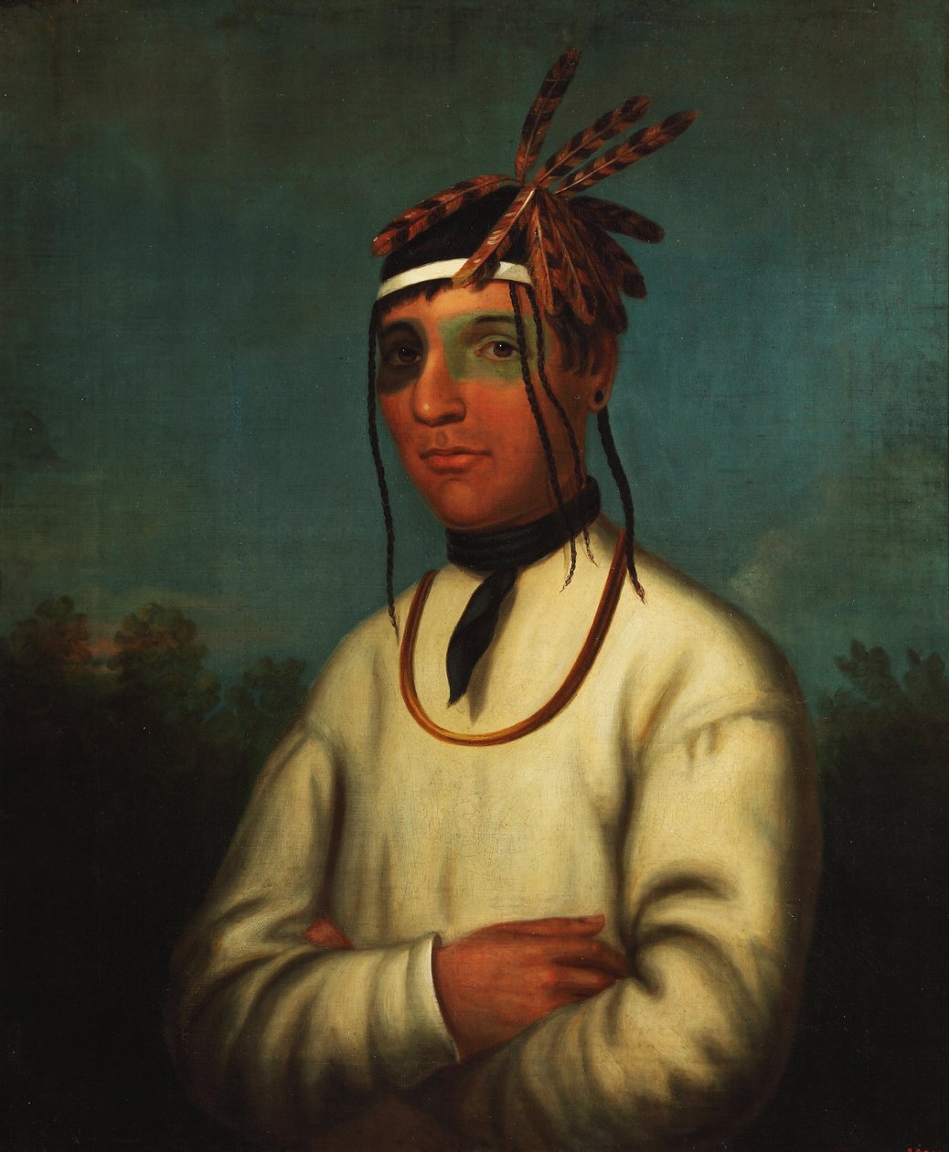 Caa-Tou-See (Chippewa) 1831 (olja på duk) av Henry Inman