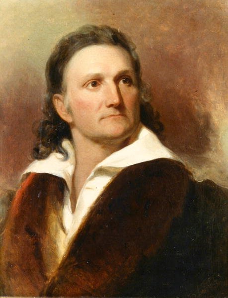 Porträtt av J.J. Audubon (1785-1851) c.1833 (wc på papper) av Henry Inman