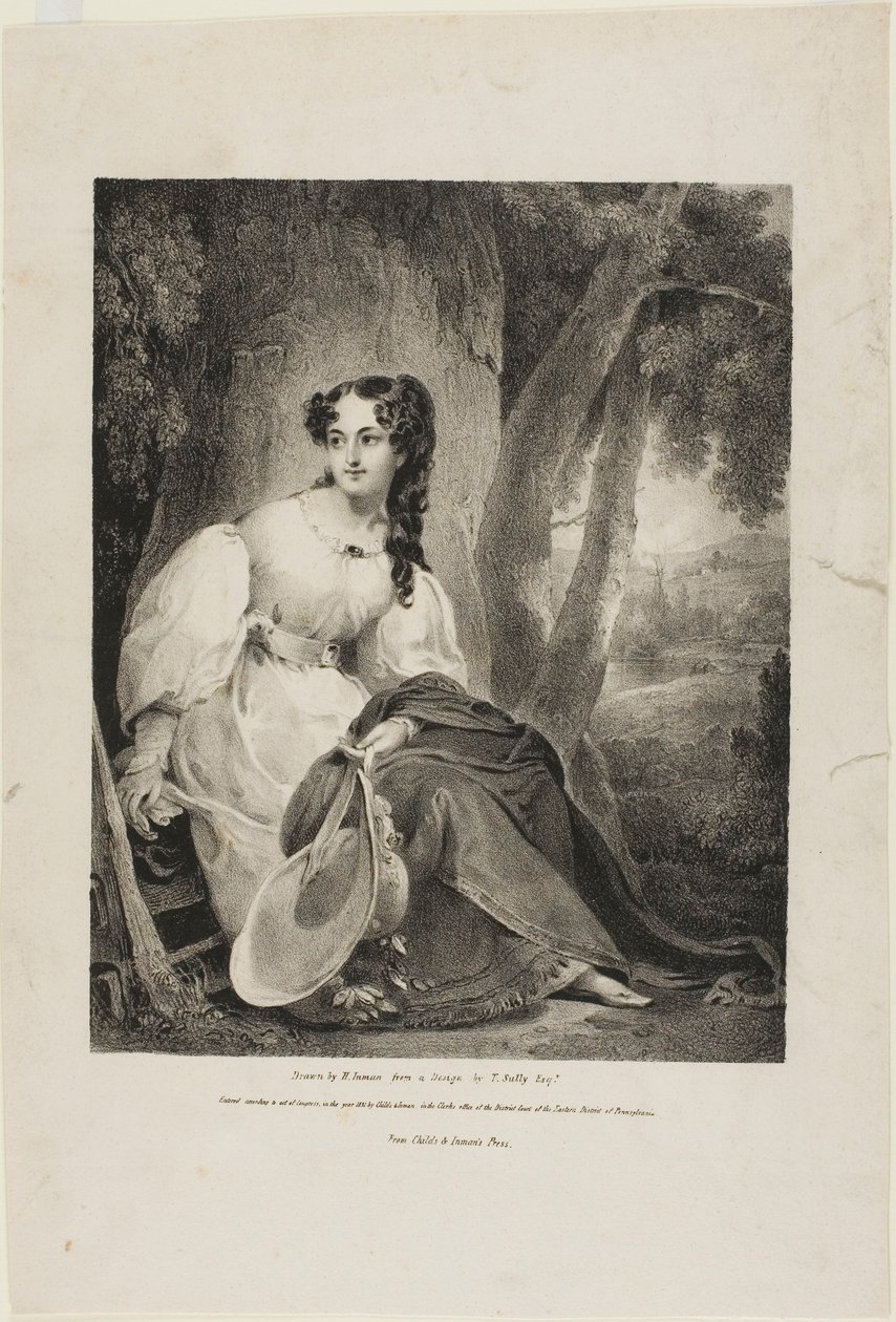 Porträtt av Mrs Henry Inman av Henry Inman