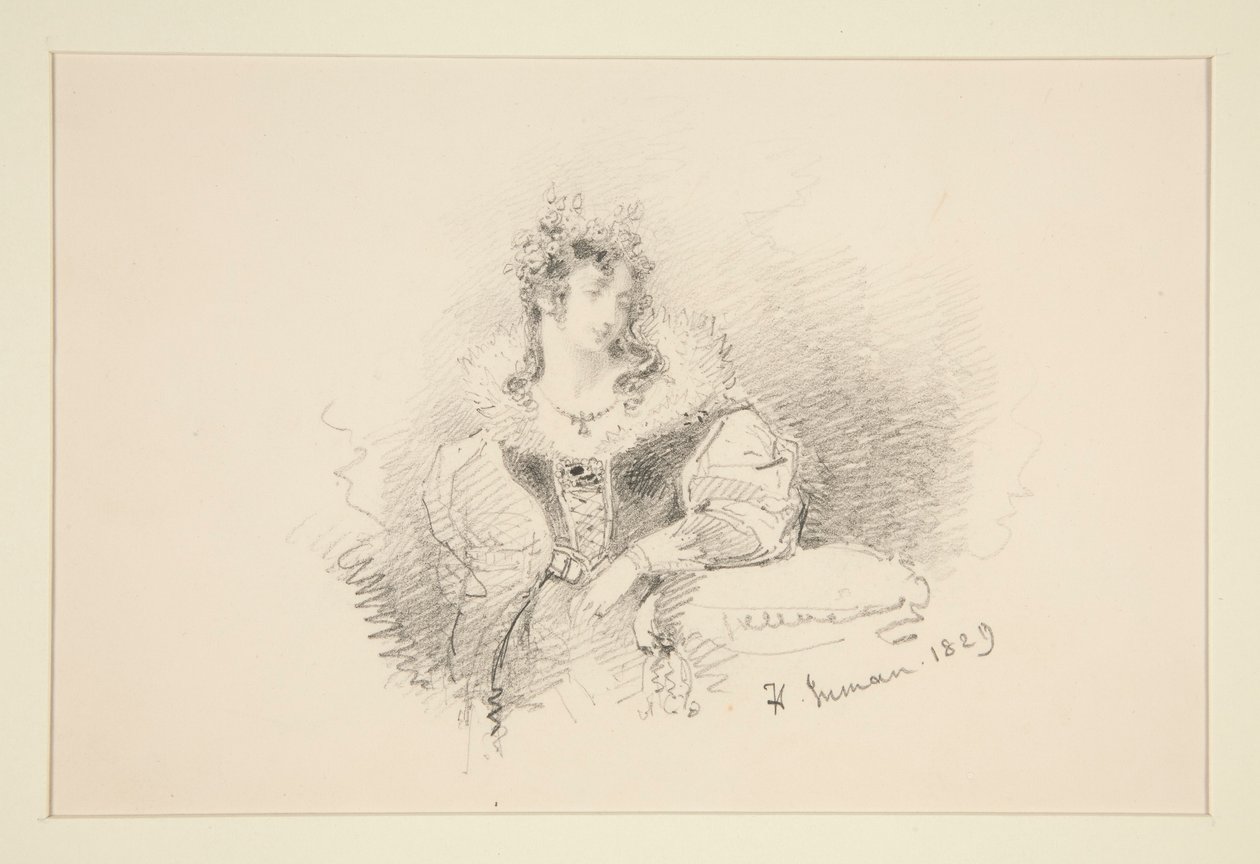 Porträtt av en kvinna av Henry Inman