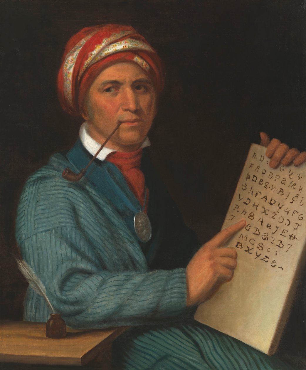 Sequoyah, c. 1830. av Henry Inman