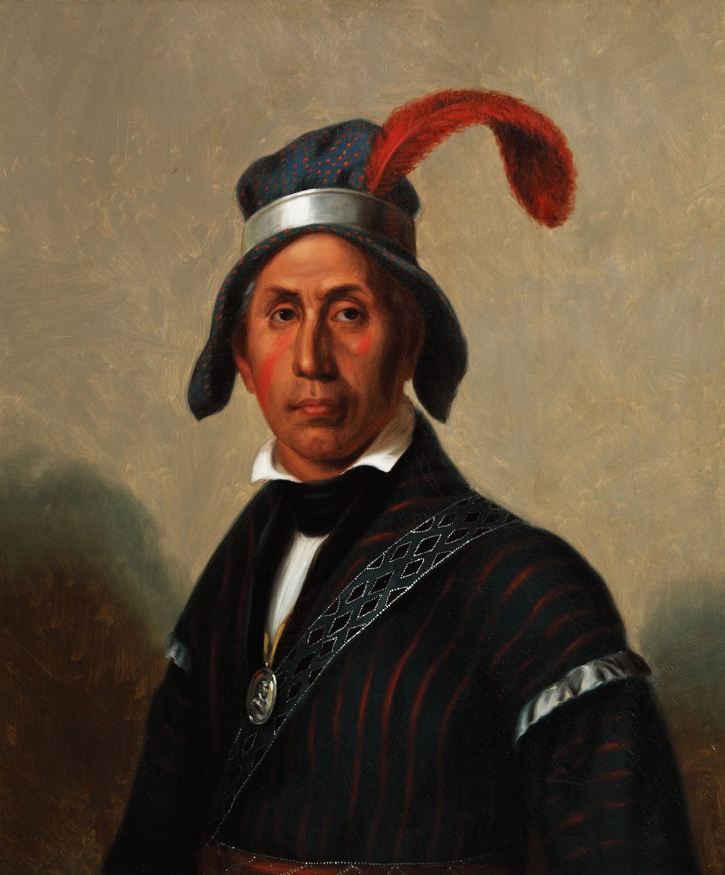 Yaha Hajo, Mad Wolf (Creek) 1836 (olja på duk) av Henry Inman