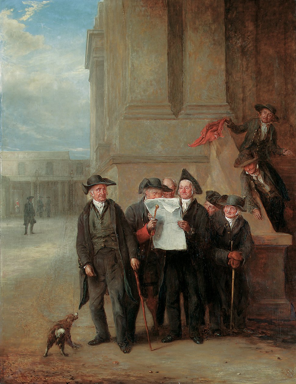 Naval Intelligence: Greenwich Pensioners Reading a Copy of The Times av Henry James Pidding
