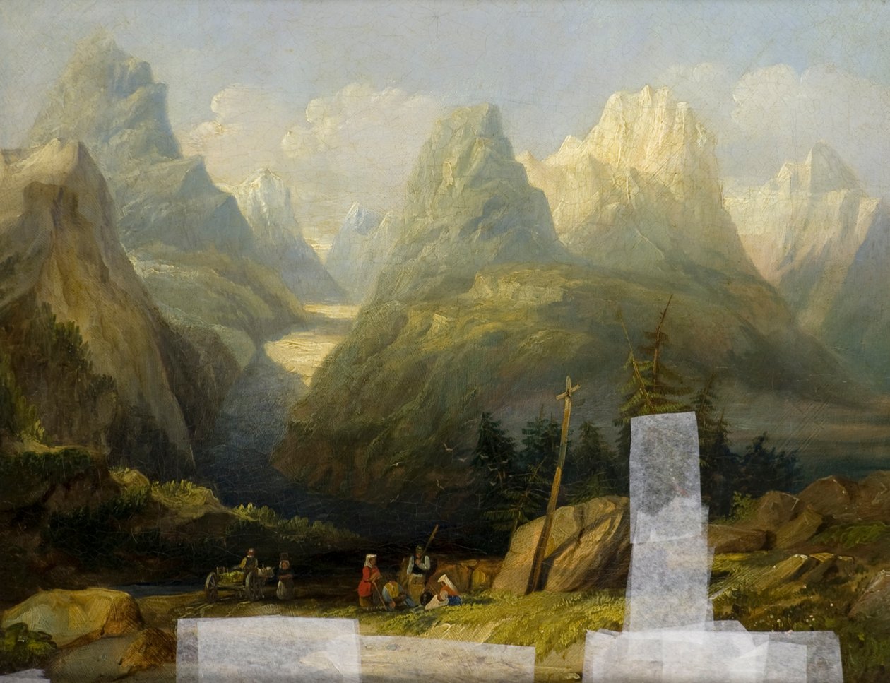 Utsikt över Alperna av Henry John (attr. to) Boddington